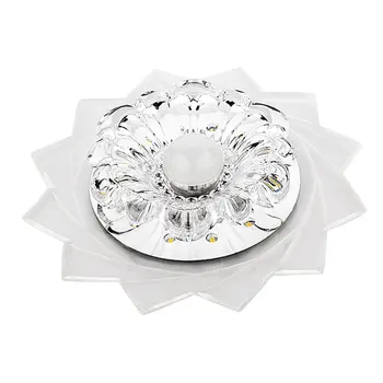 

Romantic Crystal Ceiling Lights Led Round Aisle Lighting Entrance Hallway Sconce Lights Lamp Flush Mounted Lights