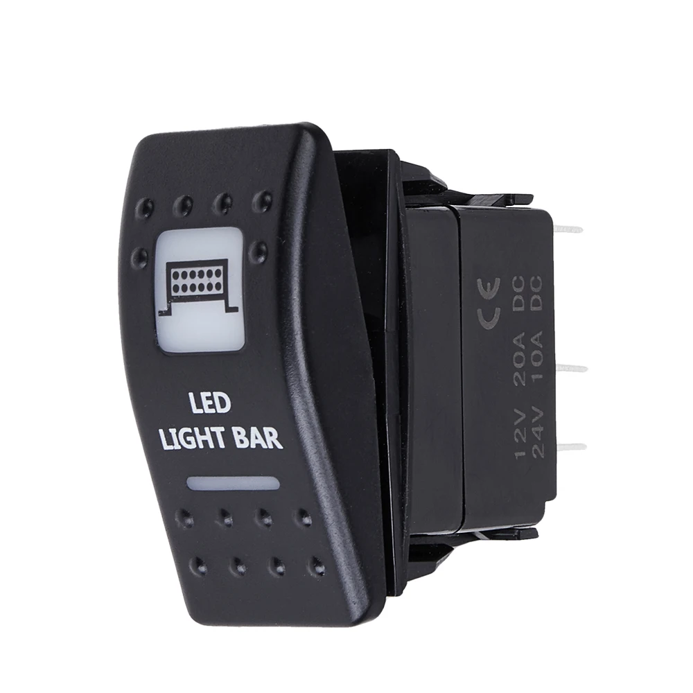 20A 12V Red Light Rocker Switch Polaris RZR Maverick Commander 20A 12V Red Light Rocker Switch Polaris RZR Maverick Commander