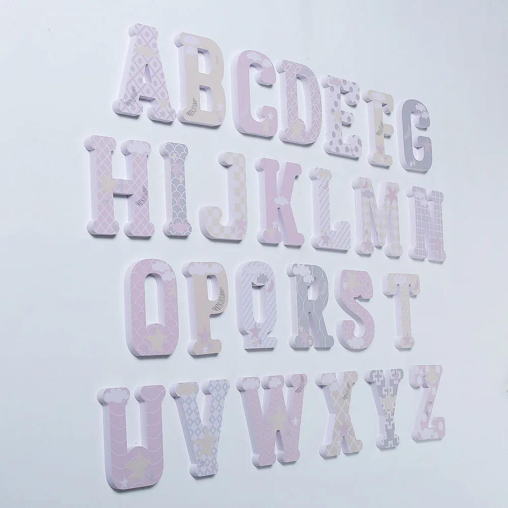 DIY мультфильм FUNLIFE 3D дети звезда луна стиль настенный стикер 26 прописных букв