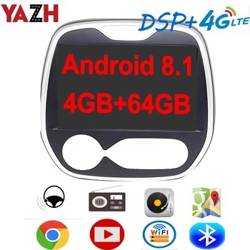 

YAZH 4GB 64GB Car Uint Multimedia For Dacia/ Renault Captur/ Samsung QM3 2011-2019 (Automatic A/C) with Android 9.0" IPS Display