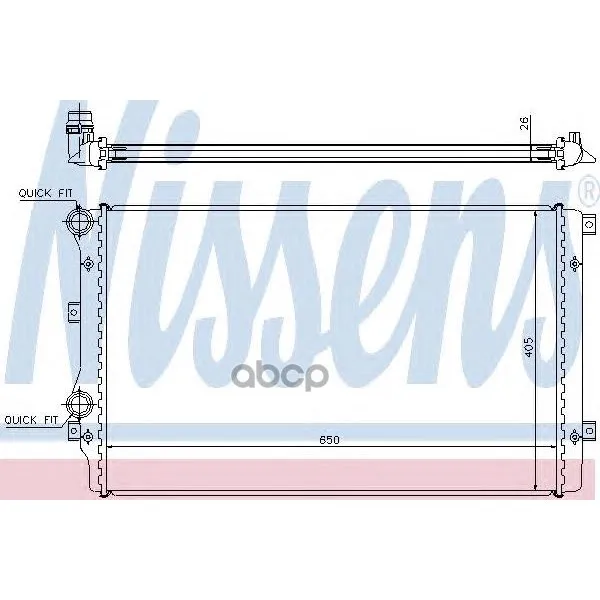 Радиатор Vag A3/G6/Yeti/Octavia 1.2-1.8/1.9td 03-/09- Nissens 65280a Nissens арт. 65280A