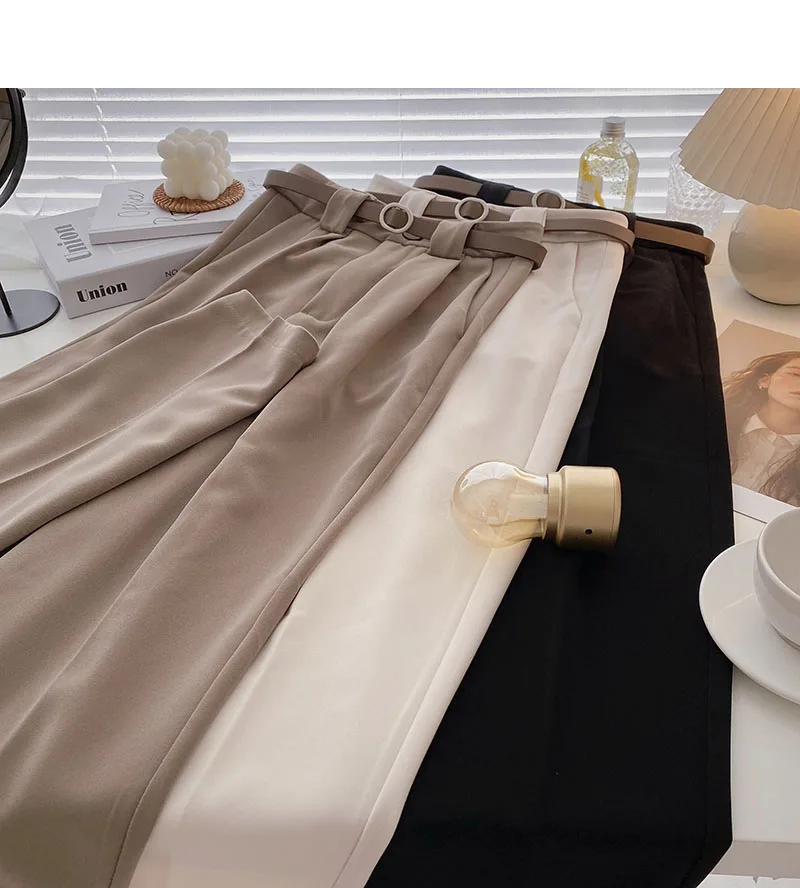 

Autumn new style Korean fashion high waist casual suit pants women
