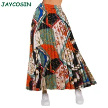 JAYCOSIN одежда женская Бохо цветочный принт Высокая талия гофрированные длинные юбки женская мода пляжная макси юбка весна лето 1202