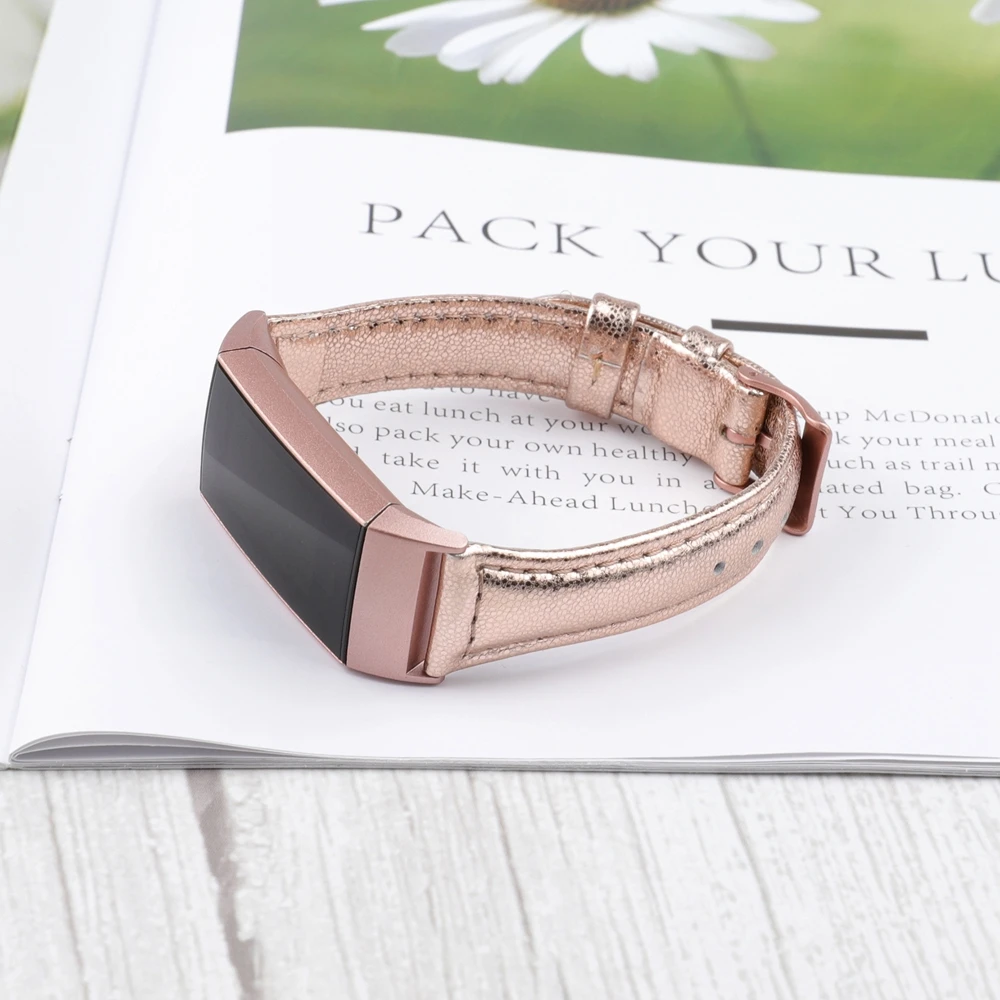 Сменный ремешок для Fitbit Charge 3 полосы блестящий кожаный ремешок умные фитнес-часы Спортивные ремни для Charge 3 специальное издание
