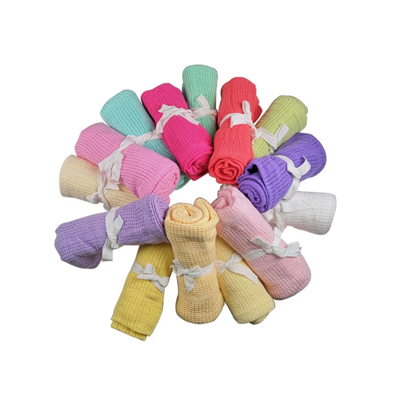 CYSINCOS/Аксессуары для детских колясок; хлопковое вязаное одеяло; пеленка для новорожденных; мягкое дышащее одеяло для сна с отверстиями для младенцев; s