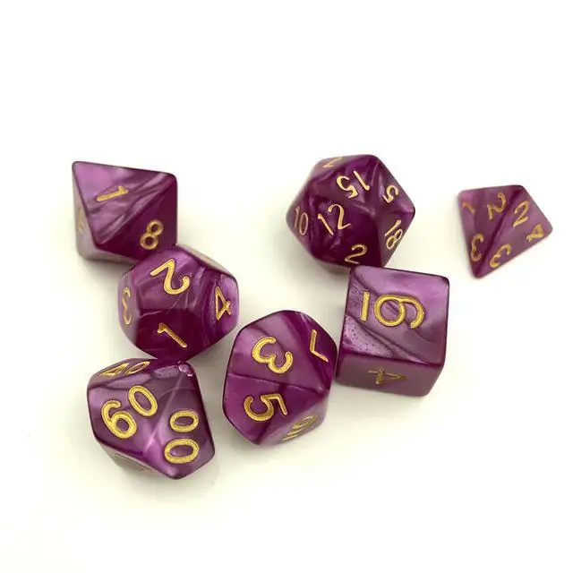 Игральные кости, 7 шт., D4-D20, многофункциональные игральные кости, двухцветные, магические кости, набор для игрушек - Цвет: 05