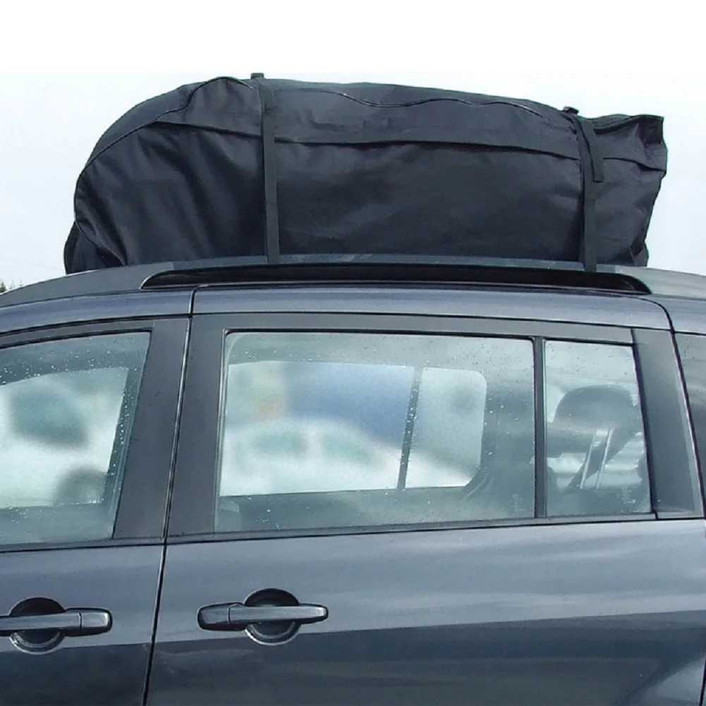 Водонепроницаемая оксфордская тканевая сумка для багажа на крышу автомобиля, сумка для перевозки груза, дорожная сумка 15 кубических футов для автомобилей с рельсами на крышу, автомобильные аксессуары