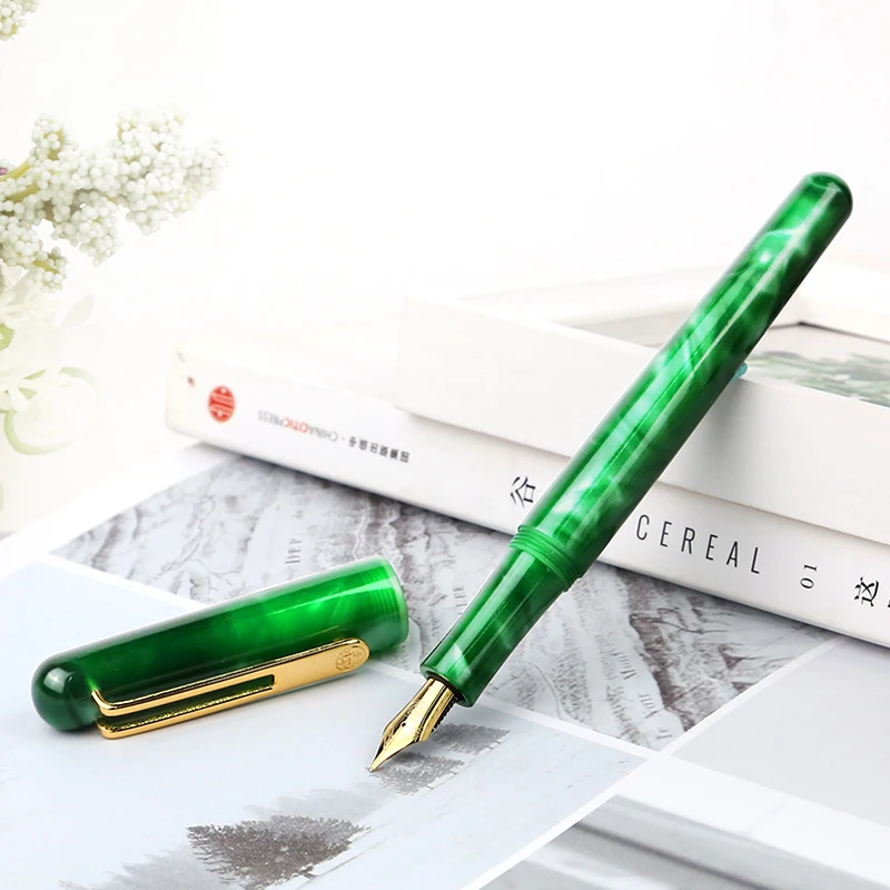 Picasso Celluloid Fountain Pen Pimio EtSandy Aurora Green PS-975 Iridium Fine Creative Gift Pen Fit Office & Home & School смартфон xiaomi redmi 9c nfc 3 64gb aurora green