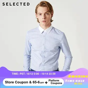 

SELECTED Men's 100% Cotton Slim Fit Business Long-sleeved Shirt T|419305519