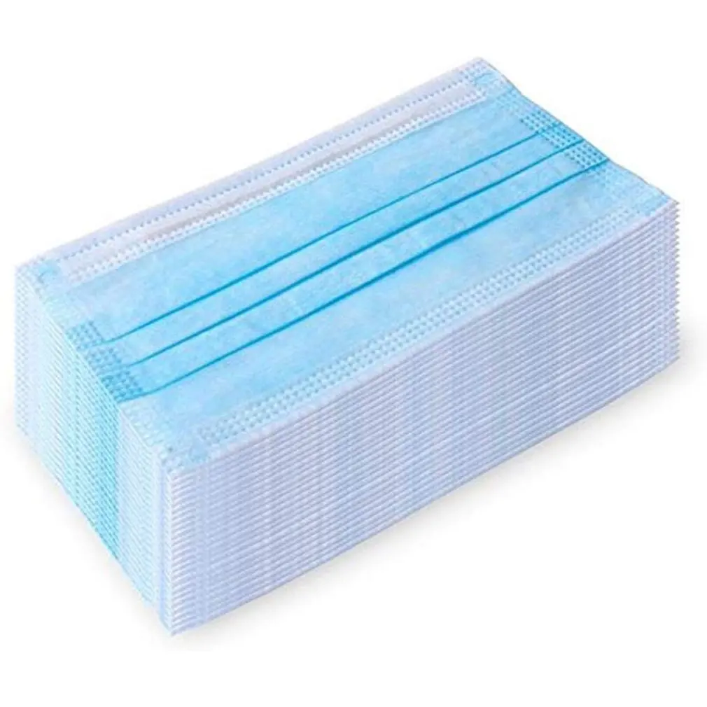

1 / 50Pcs Disposable Protective Mask 3-Layer Filter Protective Mask Anti-Fog Masks Dust-Proof Mask Anti-Bacterial Anti-Saliva