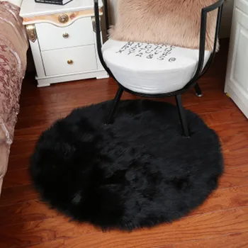 

Rugs Soft Faux Fur Floor Round Bedroom Sheepskin Home Decor Seat Cushion Chair Cover
