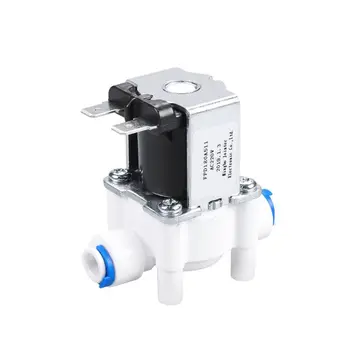 

Plastic Solenoid Valve 12V 24V 220V 1/4" Hose Pipe Quick Connection Water Purifier Drinking Fountain Pressure Controller Switch