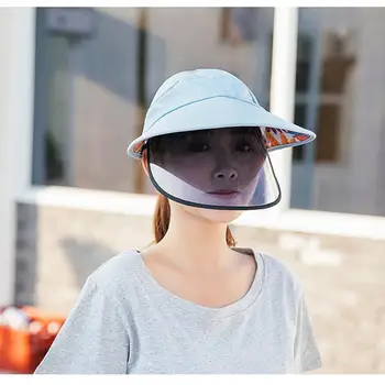 

SOLEDI Female Fashion Protection Anti-UV Hat Camping Anti Saliva Anti-Fog Fisherman Hat Face Masks Men Gender For Outdoor Travel