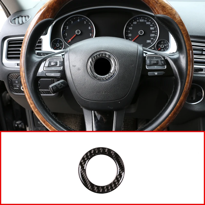 

Real Carbon Fiber 3D Sticker Steering Wheel Panel Logo Cover Frame For VW Golf 6 7 MK6 MK7 Jetta MK5 Passat B6 B7 Polo Touareg