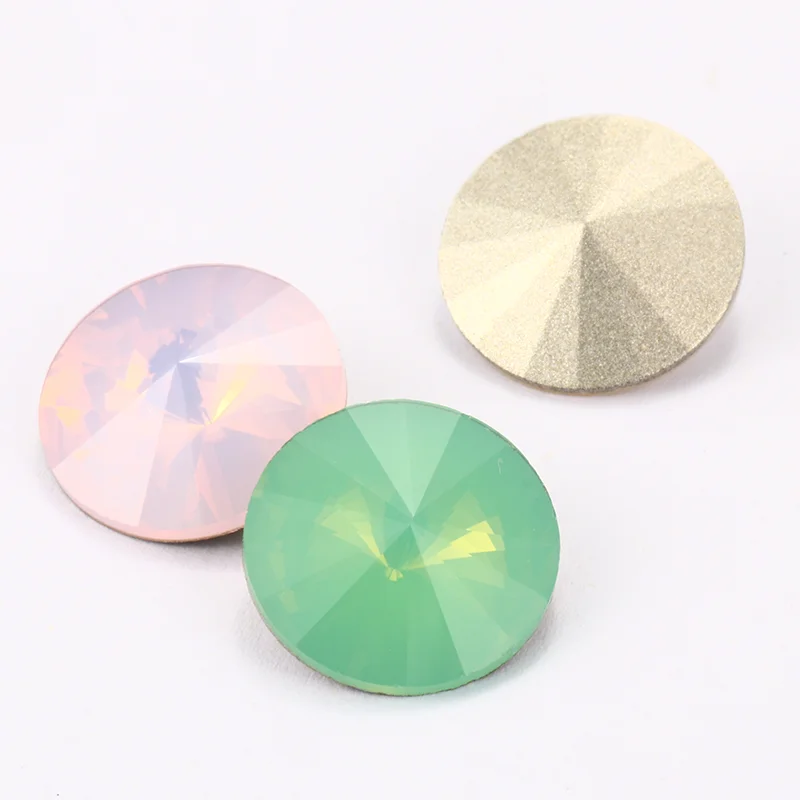 Rivoli Strass pointback Pedrería Piedra redonda para la fabricación de joyería 10mm 12m 16mm