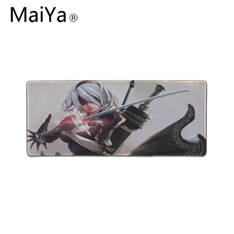 MaiYa Лидер продаж 3D NieR girl натуральный игровой коврик для мыши Настольный коврик большая акция большой игровой коврик для мыши клавиатуры коврик - Цвет: Lock Edge 30x60cm