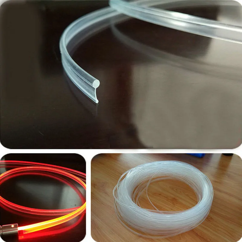 mini 1.5W 12v car led projector light source engine light generator light + 2 Meters 3mm(Dia.) Skirt Side Glow optical fiber cable