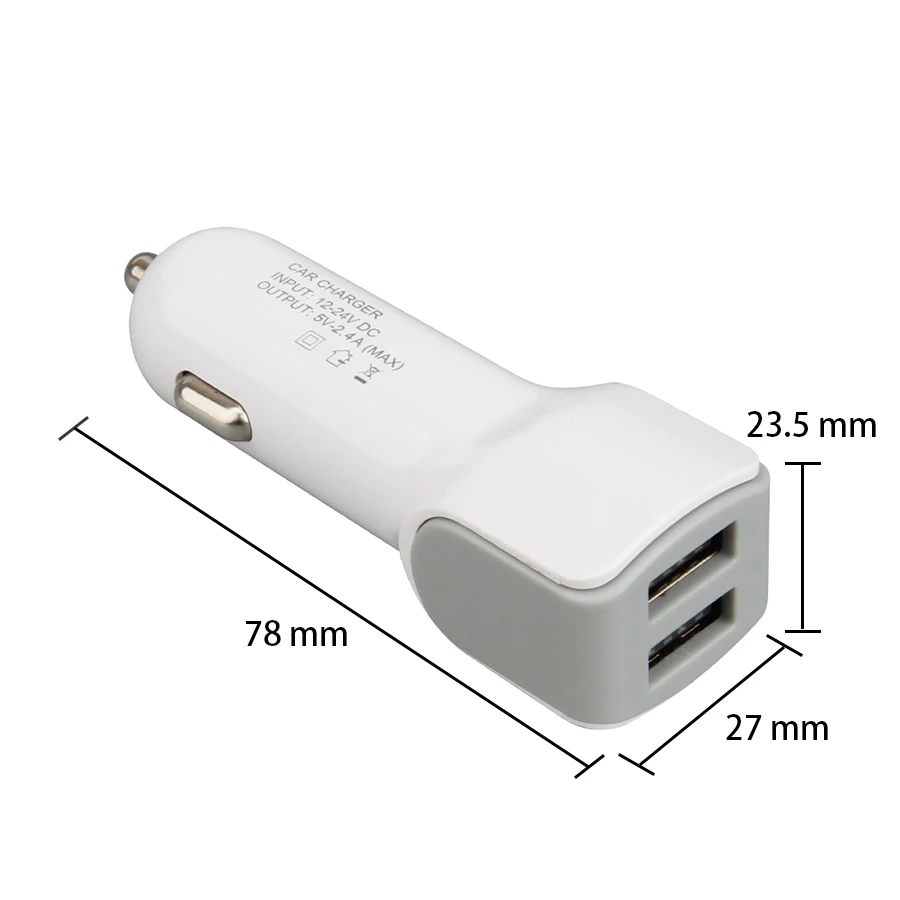 Автомобильный двойной 2 порта USB мини автомобильное зарядное устройство адаптер