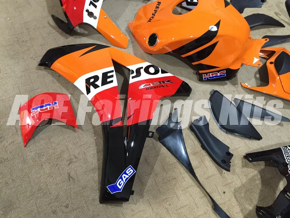 Литья под давлением ABS полные комплекты обтекателей Подходит для Honda CBR1000RR 08-11 2008 2009 2010 2011 CBR1000 тела комплект Лидер продаж Repsol