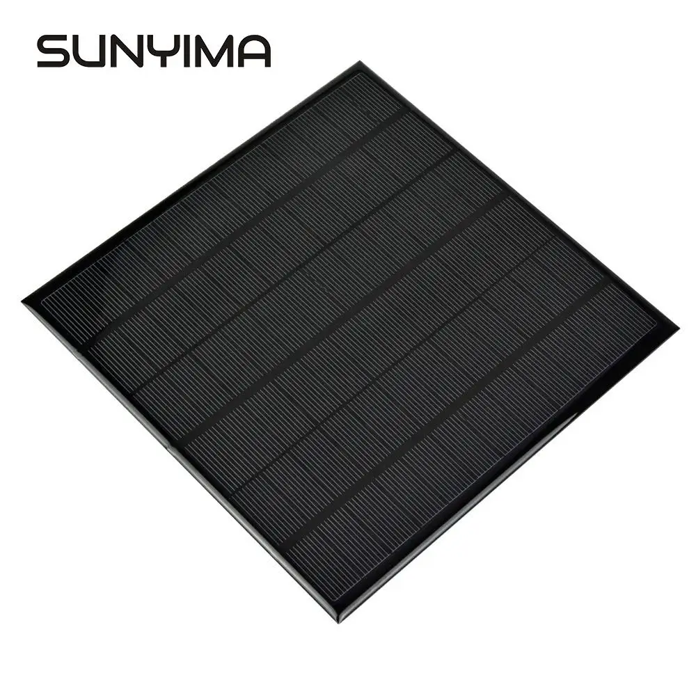 

SUNYIMA 18V 4.5W Polycrystalline Solar Panel Photovoltaic Epoxy Panel Solar Cell Sun Power Energy Module DIY Solar System