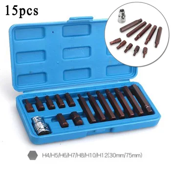 

15Pc/box S2 Hexagon Socket Bit Driver Tool Hex Socket Wrench Screwdriver Set