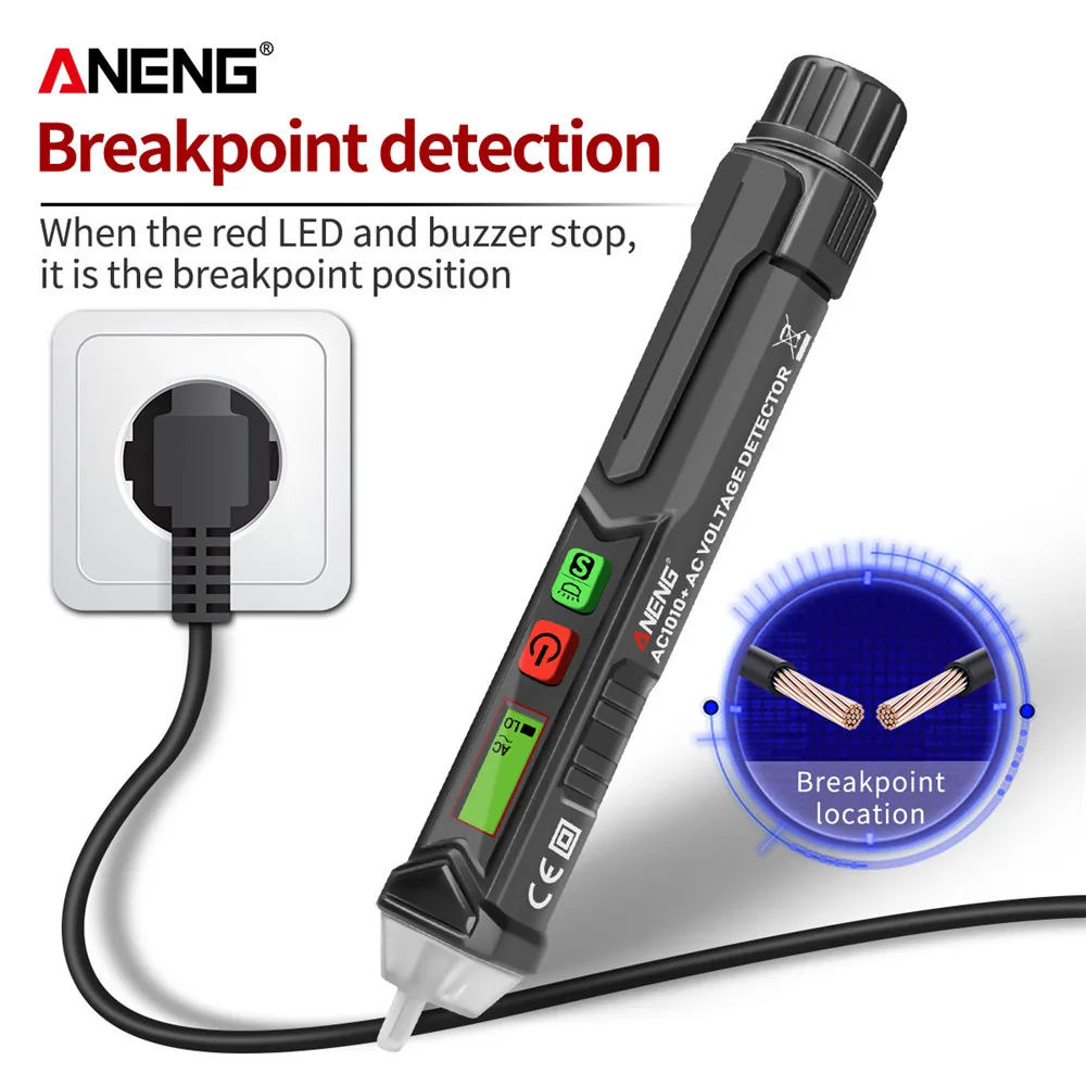 Цифровой детектор напряжения ANENG VC1010 + Интеллектуальный бесконтактный Тестер