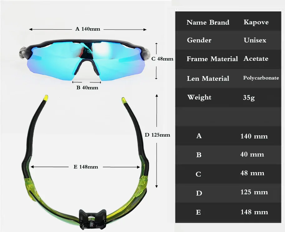 Поляризованные очки с 5 линзами для мужчин и женщин, для езды на велосипеде, для спорта на открытом воздухе, UV400, для верховой езды, для бега, солнцезащитные очки для горного велосипеда, велосипедные очки