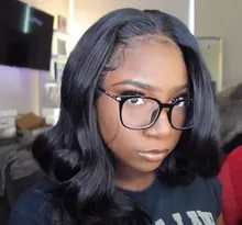 Transparente pelucas de encaje de la peluca de la onda del cuerpo de 13x4x1 frente de encaje pelucas de cabello humano Pre arrancó parte de encaje peluca para las mujeres negras Wondergirl