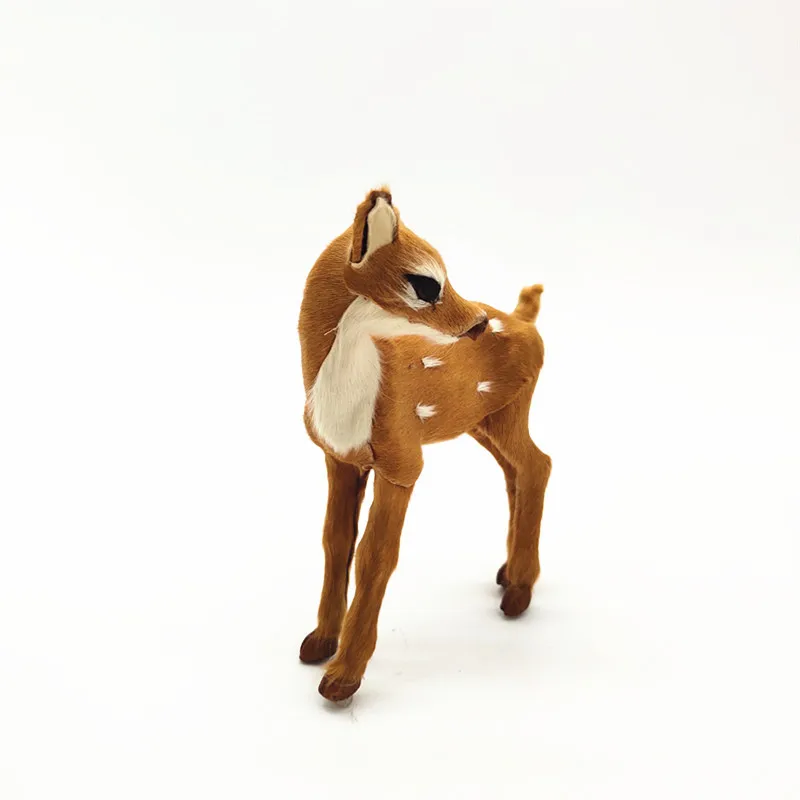 Модель Sika Deer, Высота 12,5 см, Рождественский реквизит, олень, поворотный олень, Рождественский олень, олень из натуральной кожи
