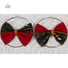 

2020 New Fashion African Earrings Fashion Women Africa Handmade Statement Circle Jewellery Print Wax Fabric Accessories WYA078
