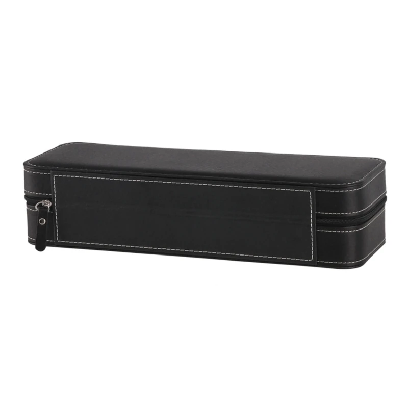 6 Slot Watch Box Portable Travel Zipper Case Collector Storage