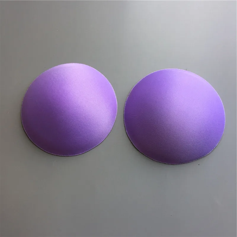 4 пар/лот, дышащий купальник, свадебное платье, губка для груди, толстая Подушка для груди, маленькая грудь, собирается на подушке RS2063 - Цвет: Round Purple