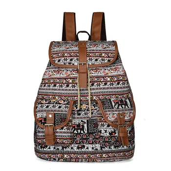 

Women Backpack Teenager School Bag Female Bohemian Ethnic Rucksack Bagpack Large Capacity Travel Backpack Shoulder Bag