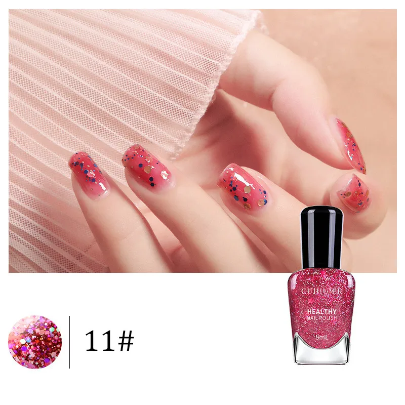 8ml Nail Polish No Baking Tearable Water-based Quick-drying Nude Transparent Peelable