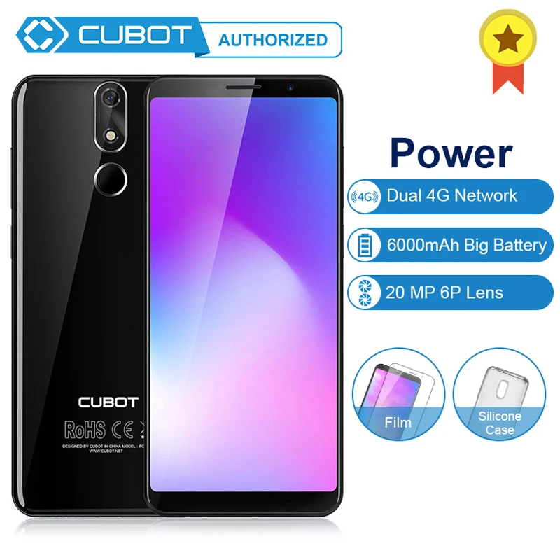 Cubot Power 6 ГБ ОЗУ 128 Гб ПЗУ Android 8 1 18:9 5 99 'FHD + полноразмерный экран MT6763T Восьмиядерный