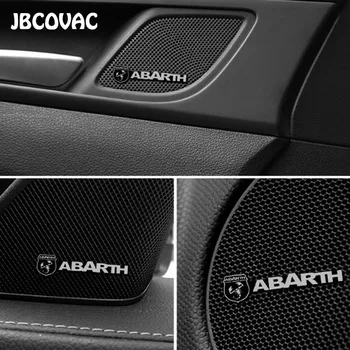 자동차 오디오 스피커 스테레오 스티커 케이스, 자동차 액세서리, Abarth 500 Punto Ducato Freemont Stilo Panda Bravo 자동차 스타일링, 2 개, 4 개