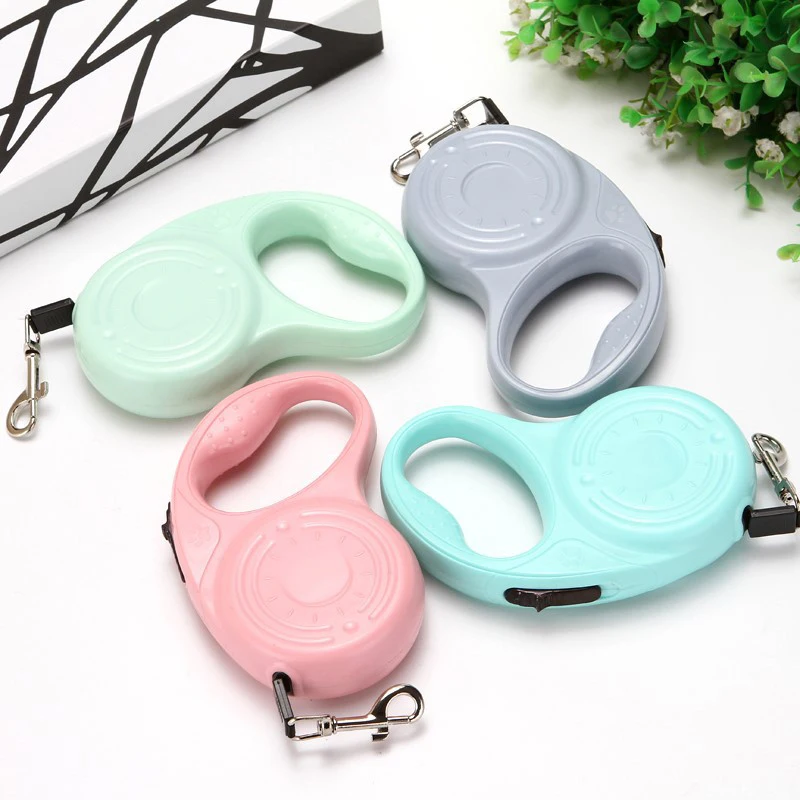 Correas de perro retráctiles de 3/5M, correa de nailon extensible automática ajustable para perros, cachorros y gatos, accesorios para caminar para mascotas