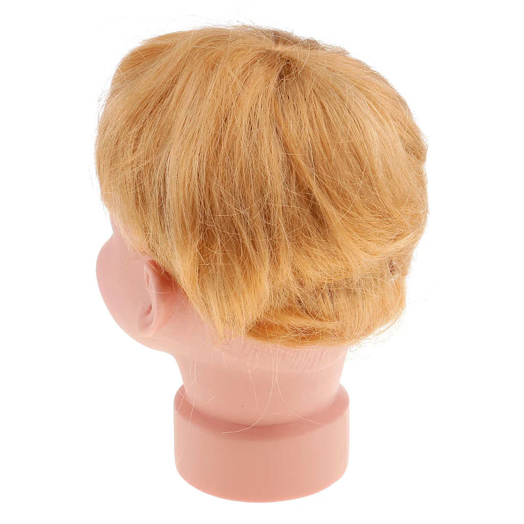 7.2 inch Tall Baby Boy Mannequin Manikin Head Stand Model with Wig for Kids Child Sun Glasses Hat Cap Display