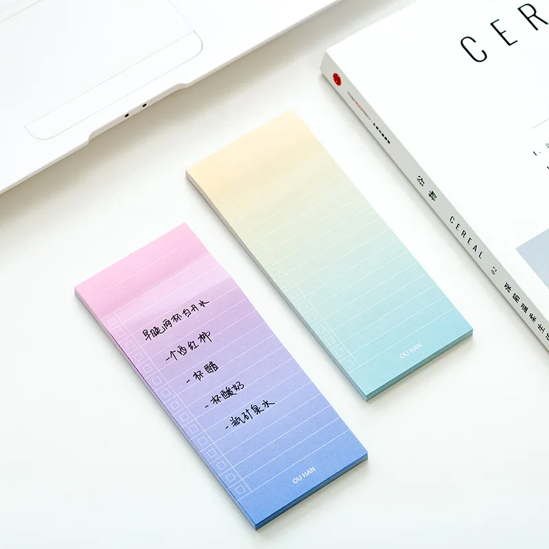 

40 Sheets Simple Gradiant Color To Do List Memo Pads Planner Student Notepad School Stationery