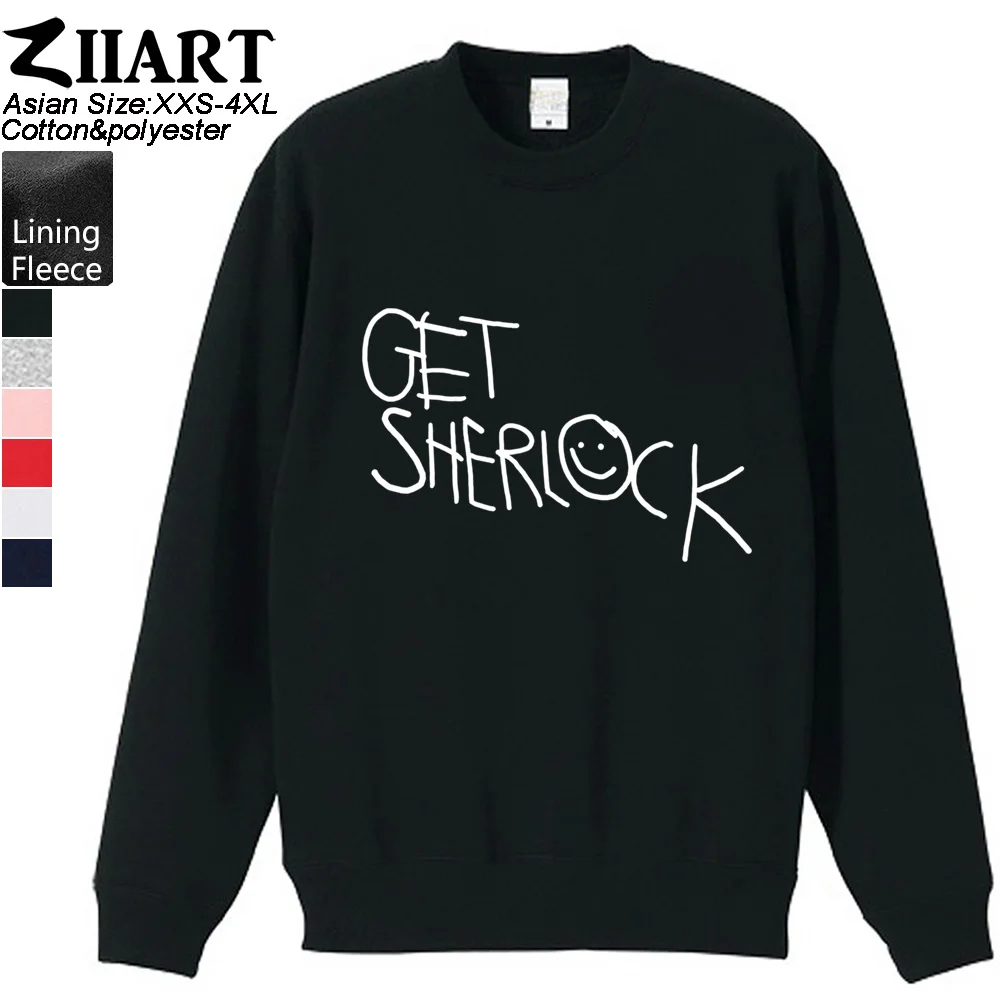 

Smiley smiling face Get Sherlock I Believe In Sherlock Holmes Boy Man Crew Neck Sweatshirt Teenager Fleece Pullover ZIIART