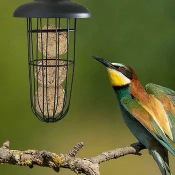 

Garden Wild Bird Feeder Hook Hanging Seed Outdoor Squirrel Feeding Metal Spring Bird Feeder K888