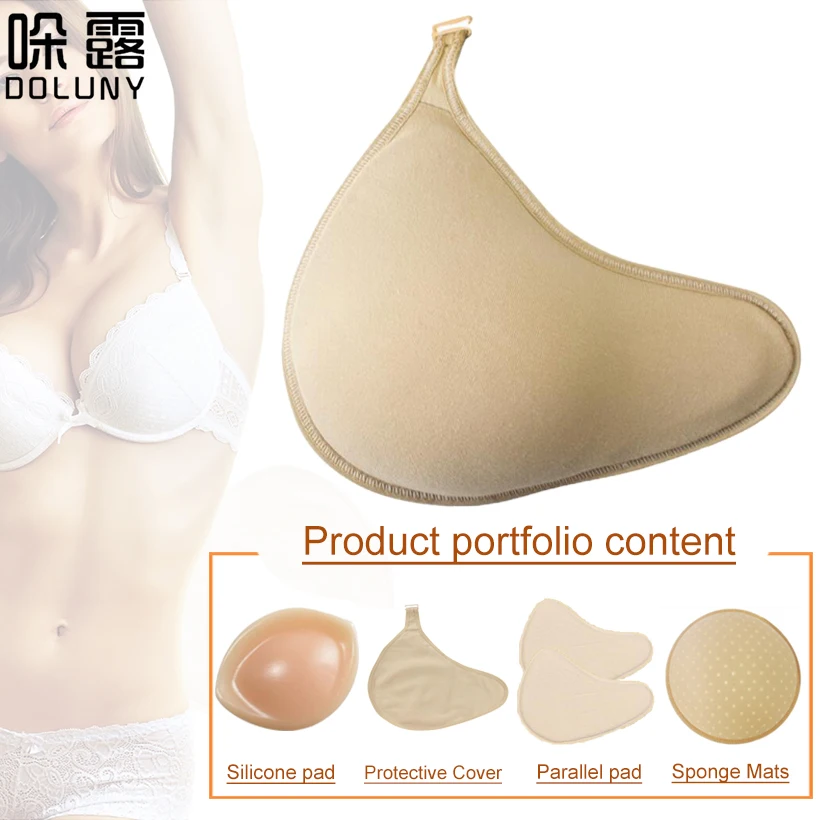 

Fake Breast Forms Sponge Breast Prosthesis Lightweight Assemble Silicone Breast Pad / Cover / Sponge Pad Extend Long Shape