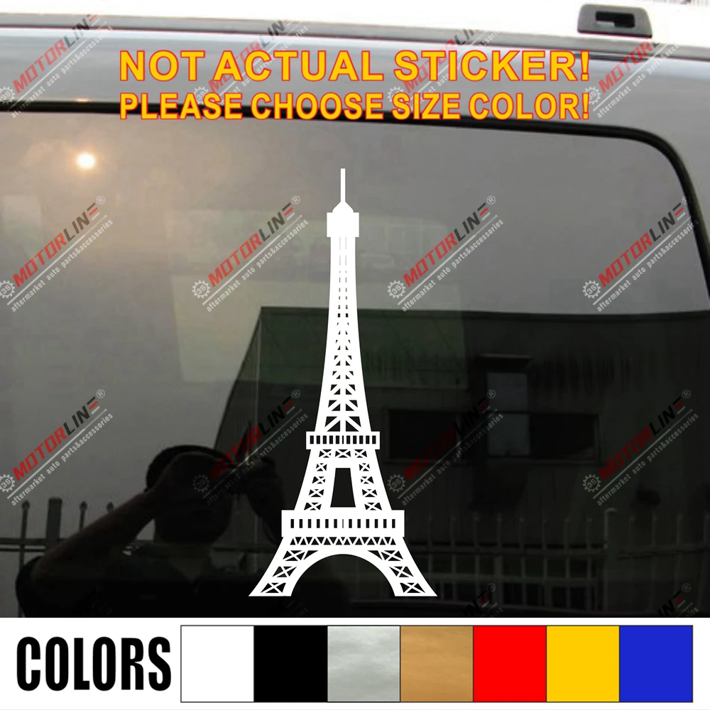 Eiffel Tower La Tour Paris France Car French Truck Decal Bumper Sticker Windows Vinyl Die cut choose size and color! | Автомобили и