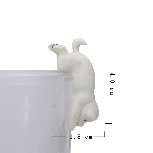 Mini dog Animal Shape Doll Hanging on Mug Cup Rim Pendant Ornament desktop home decoration 6