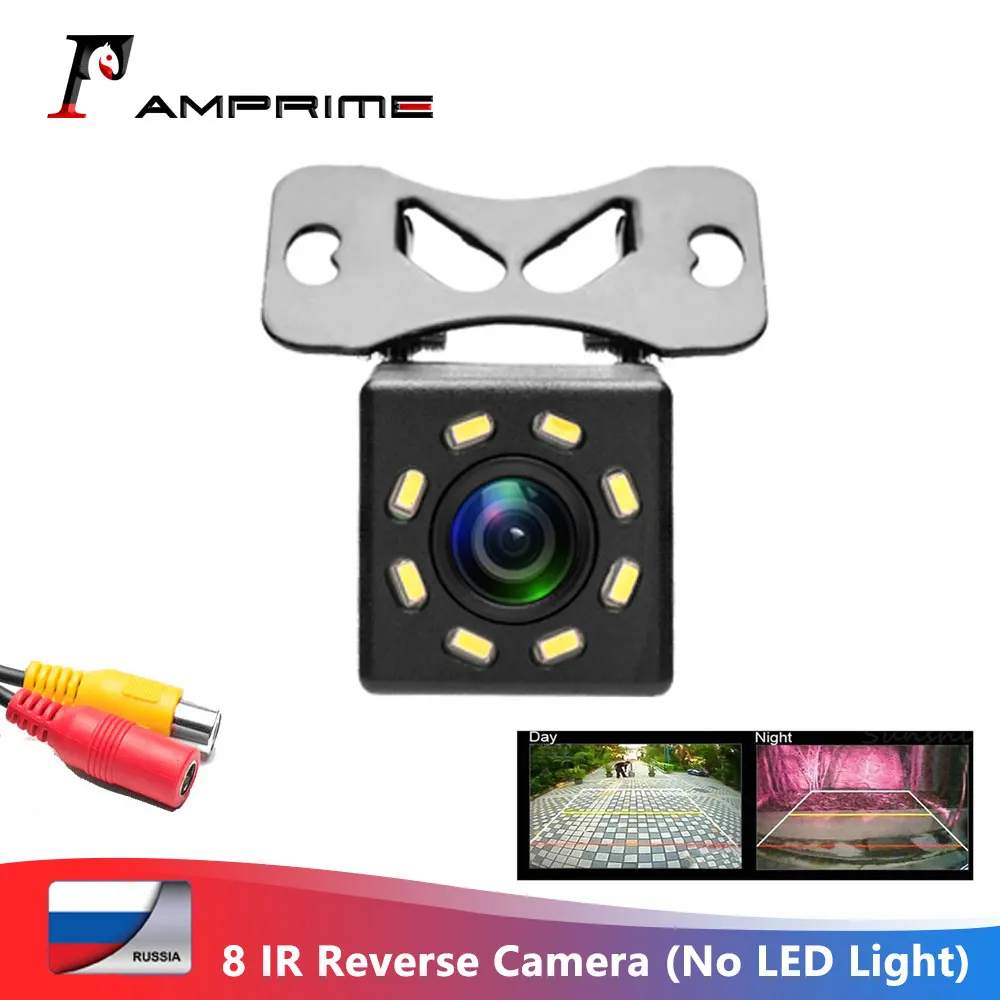 8 LED light Universal car rear camera with reverse waterproof night