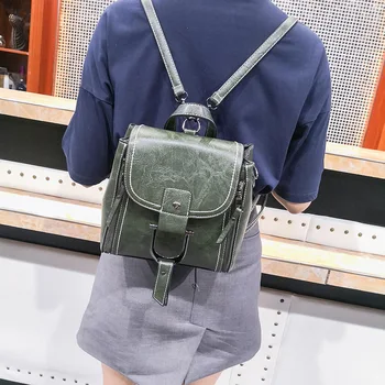 

Shoulder Bag Women's Simple Small Backpack Brest Fashion Women's Bag Soft Leather Multi-shoulder Slant Bag Tide
