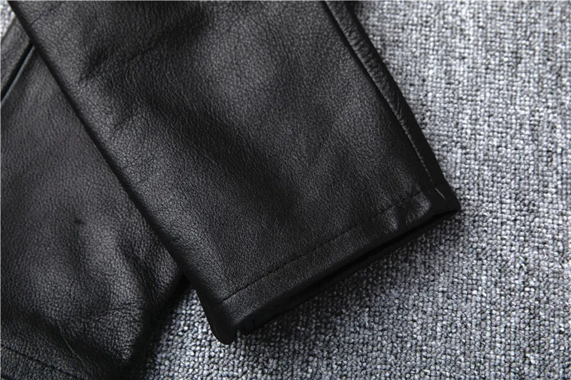 Men's Motorcycle Riding genuine Leather Motorcycle Pants 14