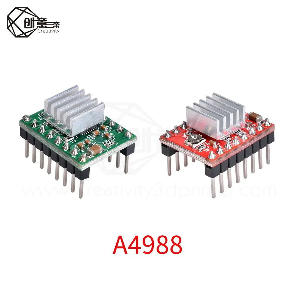 Запчасти для 3D принтера A4988 DRV8825 Драйвер шагового двигателя с теплоотводом SKR V1.3 1 4