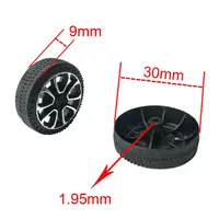 10Pcs 30mmx9mm Plastic Miniature Tire Tyres: DIY Model Car