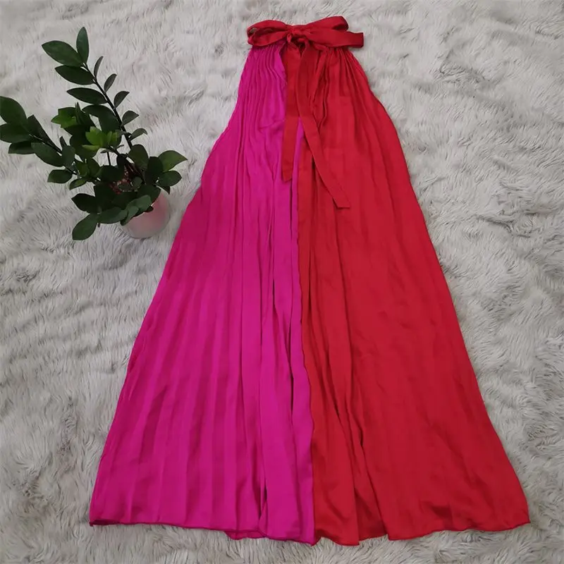 Color Block Halter Sleeveless Sexy Women Summer Autunm Club Party 2019 Losse Dress Patchwork Causal Mini Dresses Robe Vestito Color Block Halter Sleeveless Sexy Women Summer Autunm Club Party 2019 Losse Dress Patchwork Causal Mini Dresses Robe Vestito